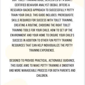 A Parent’s Guide to Basic Toilet Training 101 | Printable Potty Training Handbook for Children with Autism & Developmental Delays
